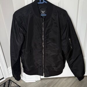 EDGE Men's Sleek Black Varsity Bomber Jacket
